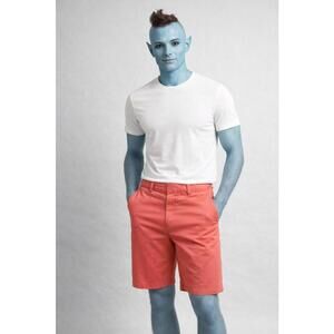 H&M Men 28x9.5 Salmon Button Fly Chino Shorts Summer Cotton